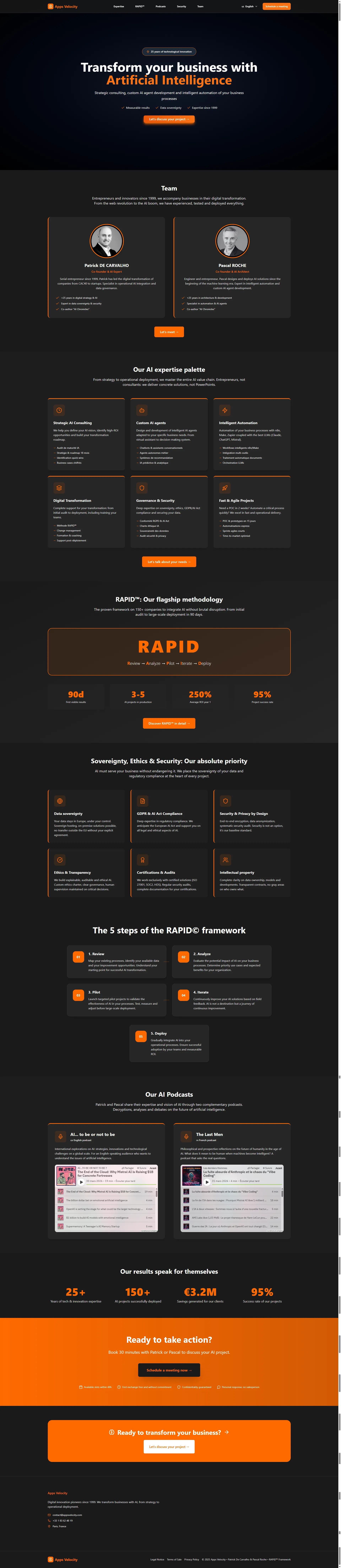 Aperçu site web énergie / transition — portfolio 72H CHRONO PRO